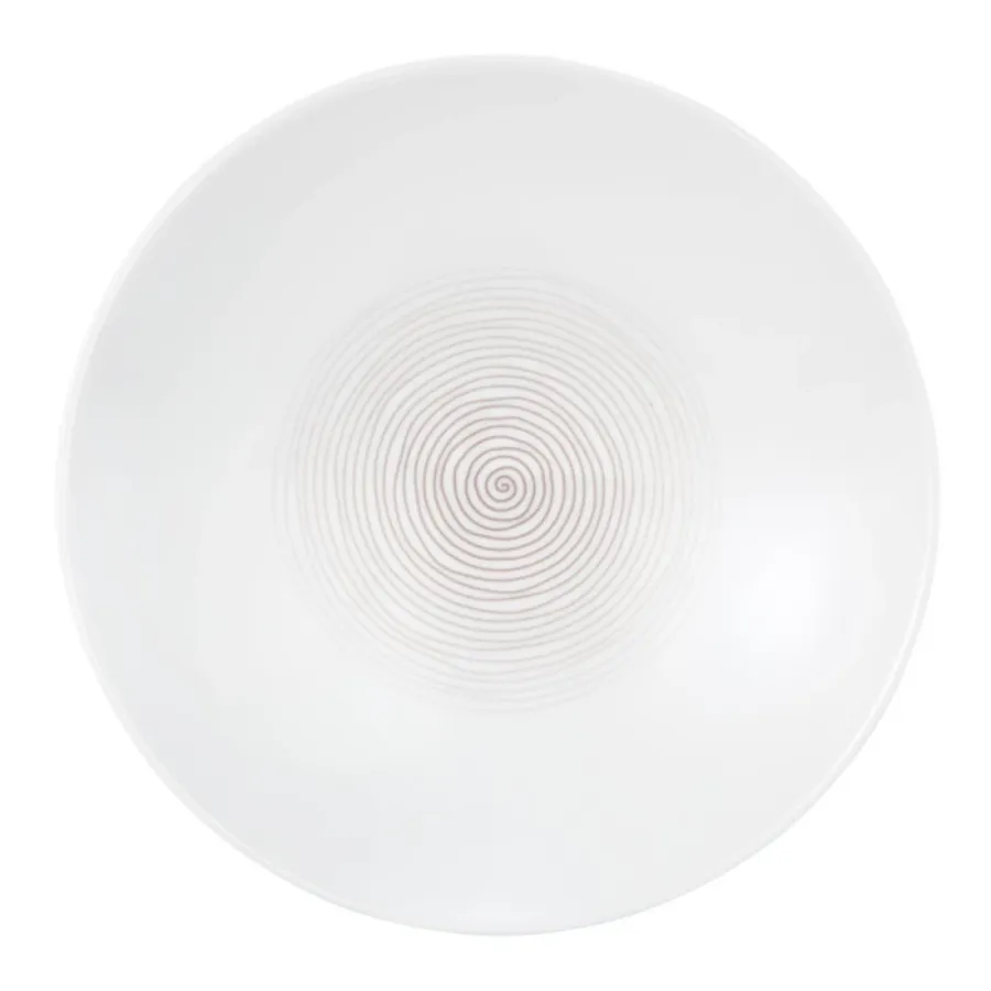 obrazek 2 Porcelanowy  talerz na makaron lub sałatki 26 cm o oryginalnym brązowym zdobieniu - Seltmann Weiden