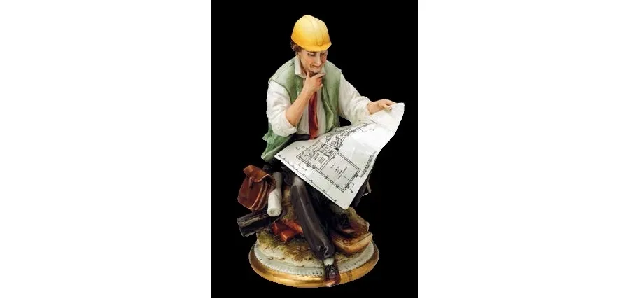 obrazek 1 Stylowa porcelanowa figurka inżyniera