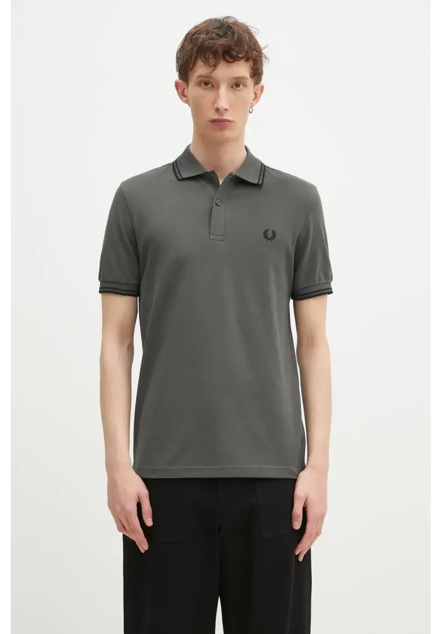 obrazek 1 Fred Perry polo bawełniane kolor zielony z aplikacją M3600.U70