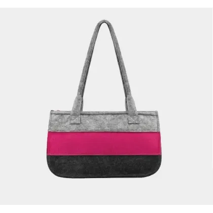 Zdjęcie Damska torebka wykonana z trzech kolorów filcu