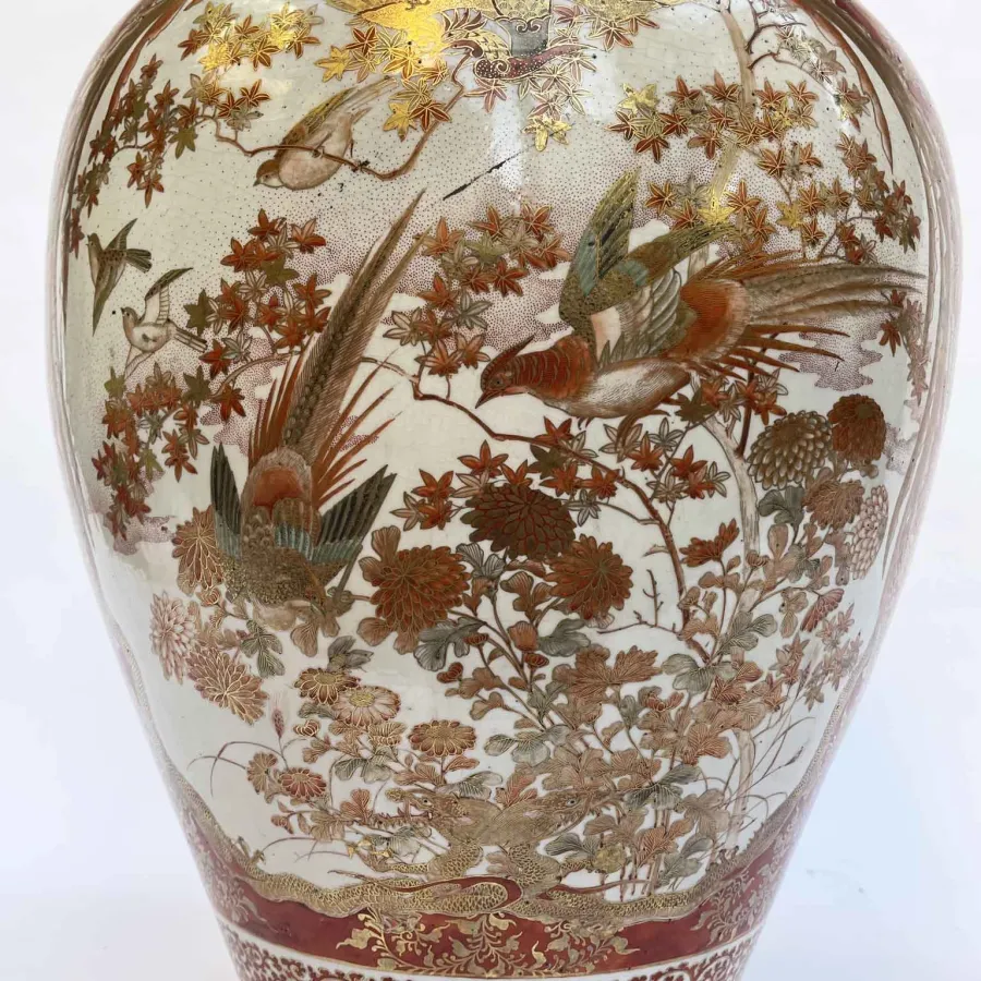 obrazek 3 Duży wazon porcelanowy Kutani Okres Meiji Koniec XIX wieku