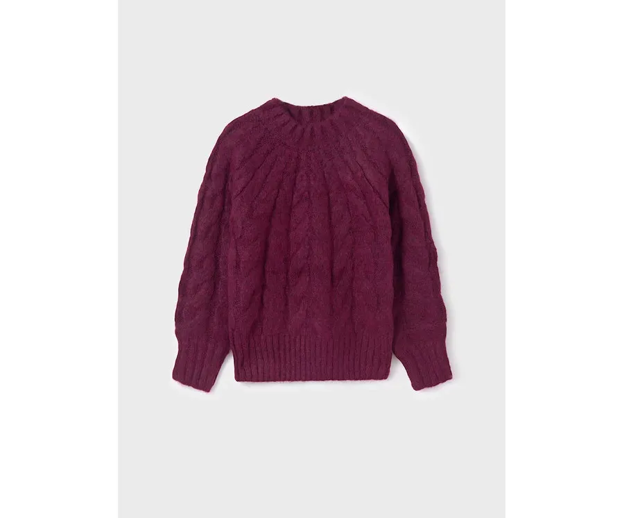 obrazek 1 Mayoral Sweter 7.307 Fioletowy Regular Fit