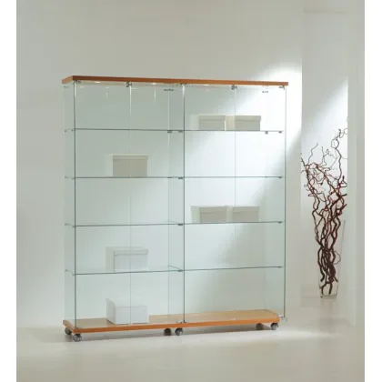 Picture Beautiful tempered glass display cabinet for the store