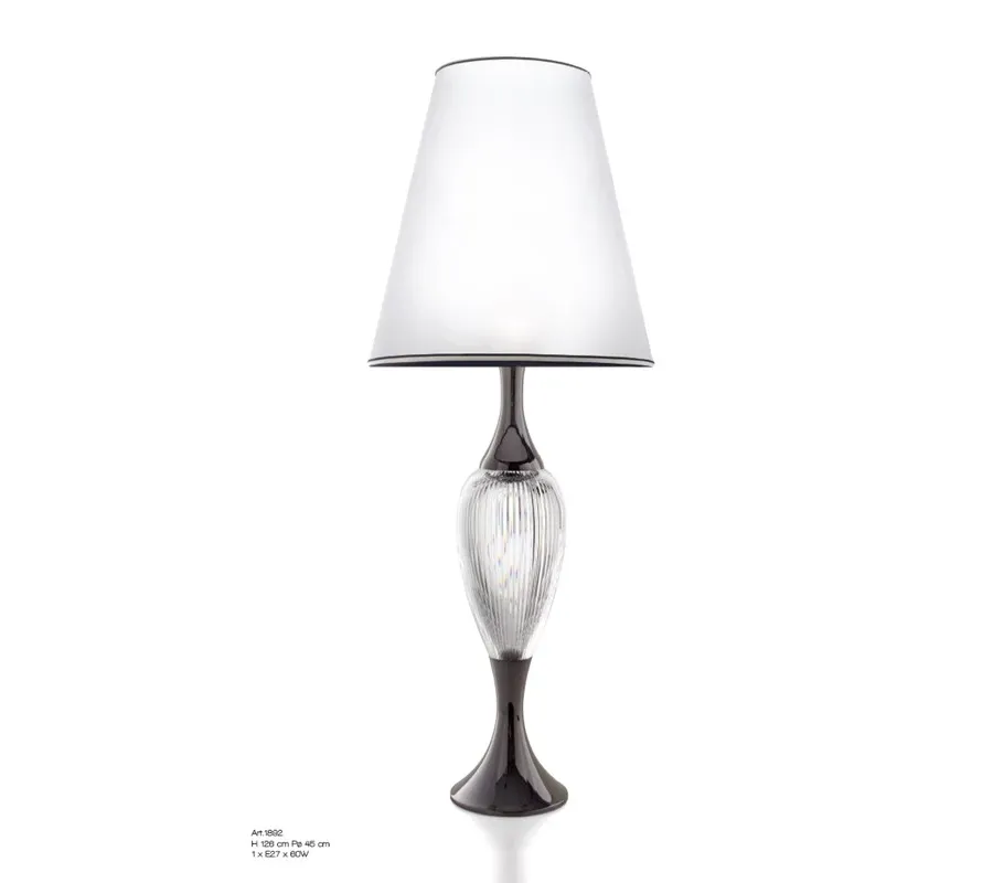 obrazek 1 Lampa stołowa z czarnego metalu z kryształem o wyjątkowym designie – Il Paralume Marina