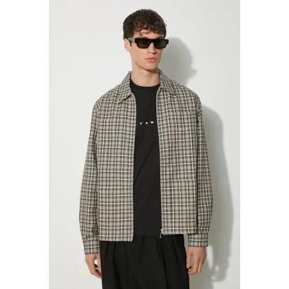 Zdjęcie Awake NY kurtka koszulowa Lt Wt kolor brązowy przejściowa oversize SP24-OT004