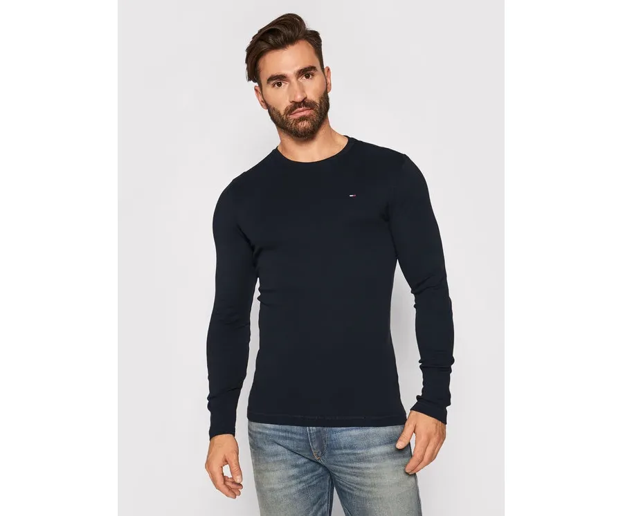 obrazek 1 Tommy Jeans Longsleeve DM0DM04409 Czarny Slim Fit