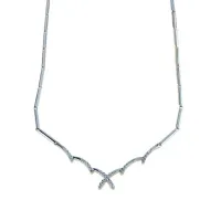 Picture Choker with central white zircons, cm.43
