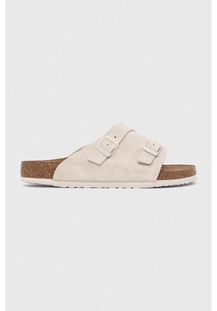 obrazek 1 Birkenstock klapki zamszowe Zürich męskie kolor beżowy 1025028