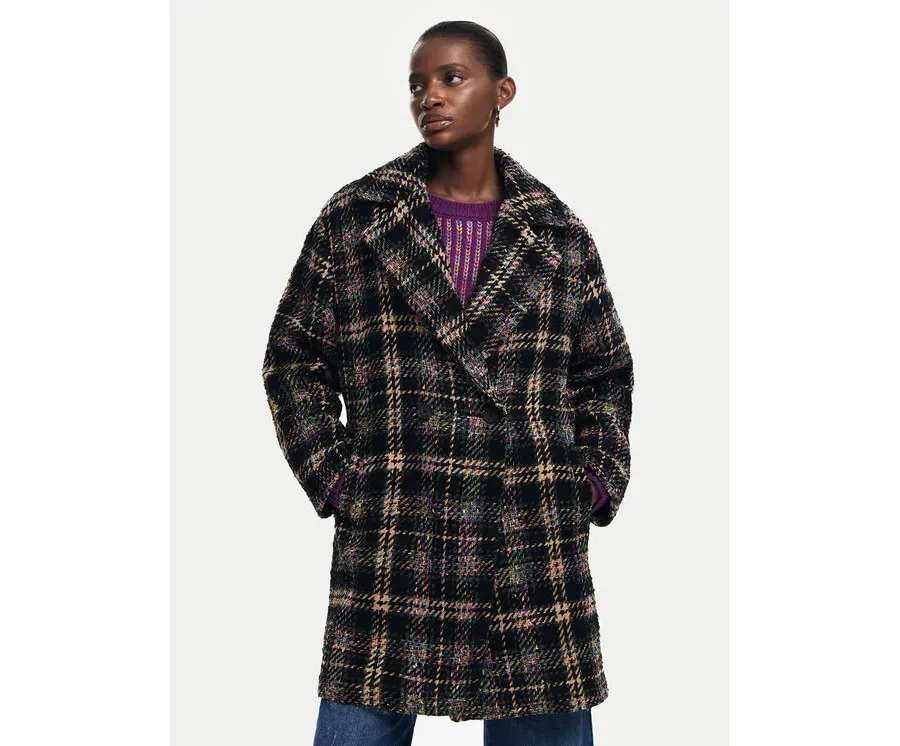 obrazek 1 Desigual Płaszcz przejściowy Corcega 24WWEWAW Brązowy Regular Fit