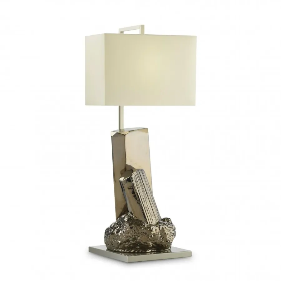 obrazek 1 Lampa stołowa z abażurem z tkaniny H.83xL.36xP.30 cm