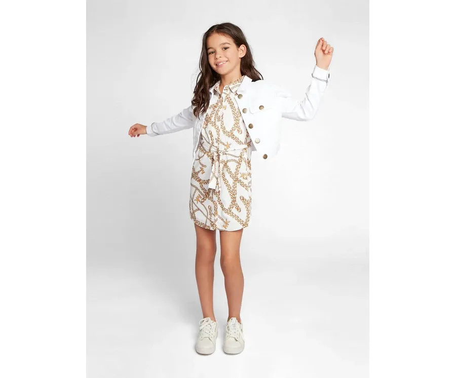 obrazek 1 MICHAEL KORS KIDS Kurtka jeansowa R16126 S Biały Regular Fit