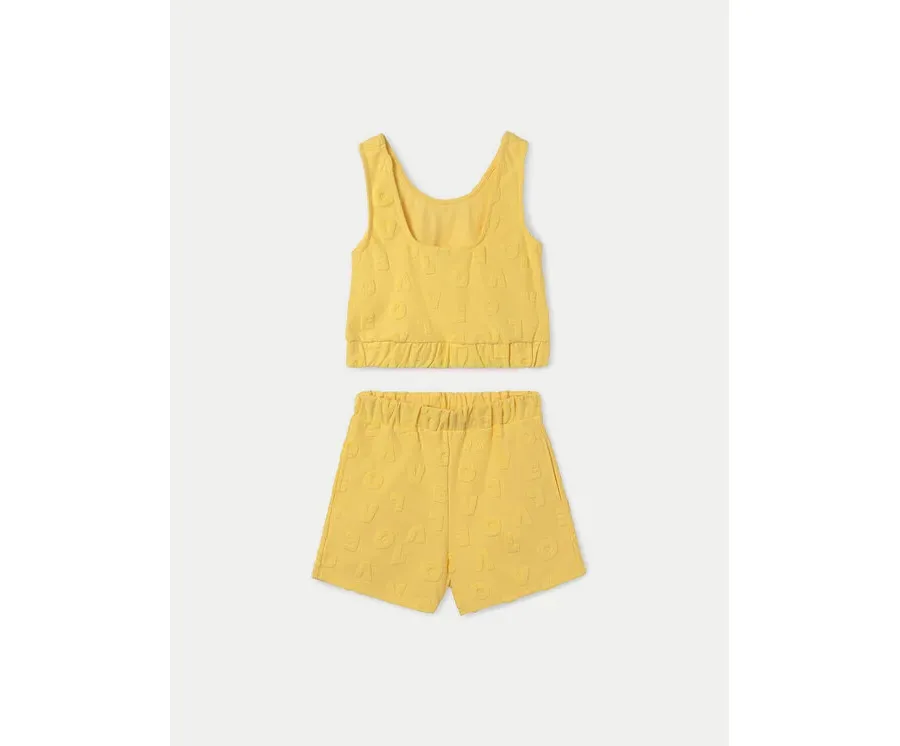 obrazek 1 Mayoral Komplet top i spodenki 6278 Żółty Regular Fit