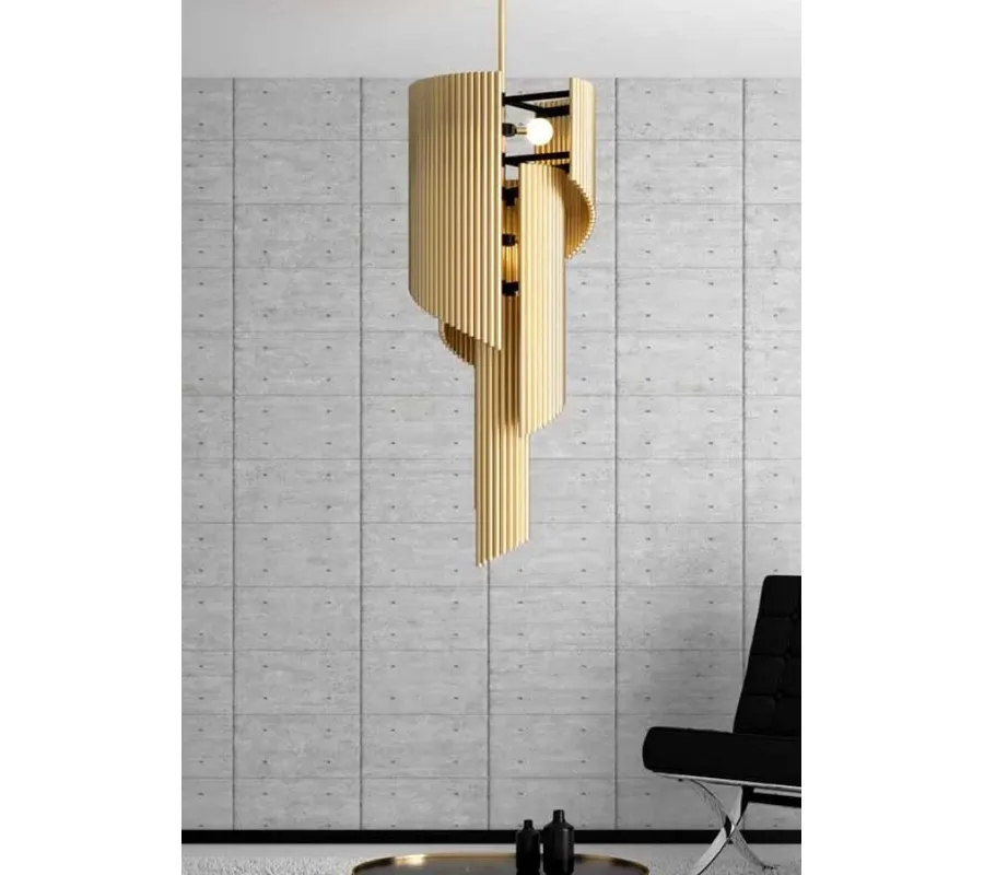 obrazek 1 Piękny żyrandol z czterema światłami w stylu Art Deco - Il Paralume Marina