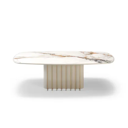 Zdjęcie Solidny stół Garbo z ceramicznym blatem do stylowej jadalni lub salonu