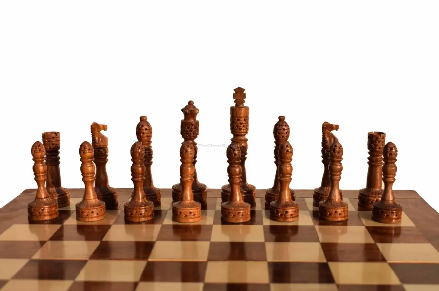 obrazek 5 Stylowe drewniane figury w kształcie wieży do gry w szachy - The Chess Empire