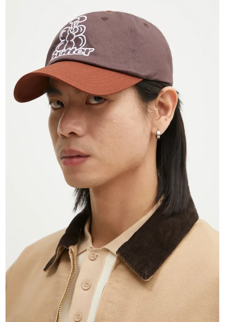 obrazek 1 Butter Goods czapka z daszkiem bawełniana Bugs 6 Panel Cap kolor fioletowy z aplikacją BG243801