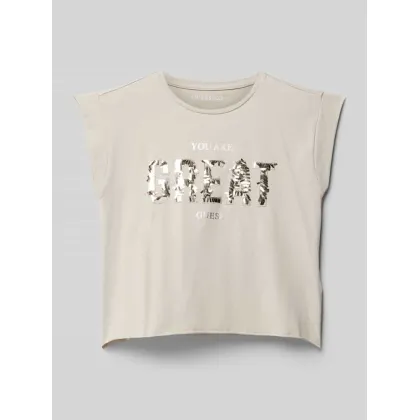 Zdjęcie T-shirt z cekinowym obszyciem