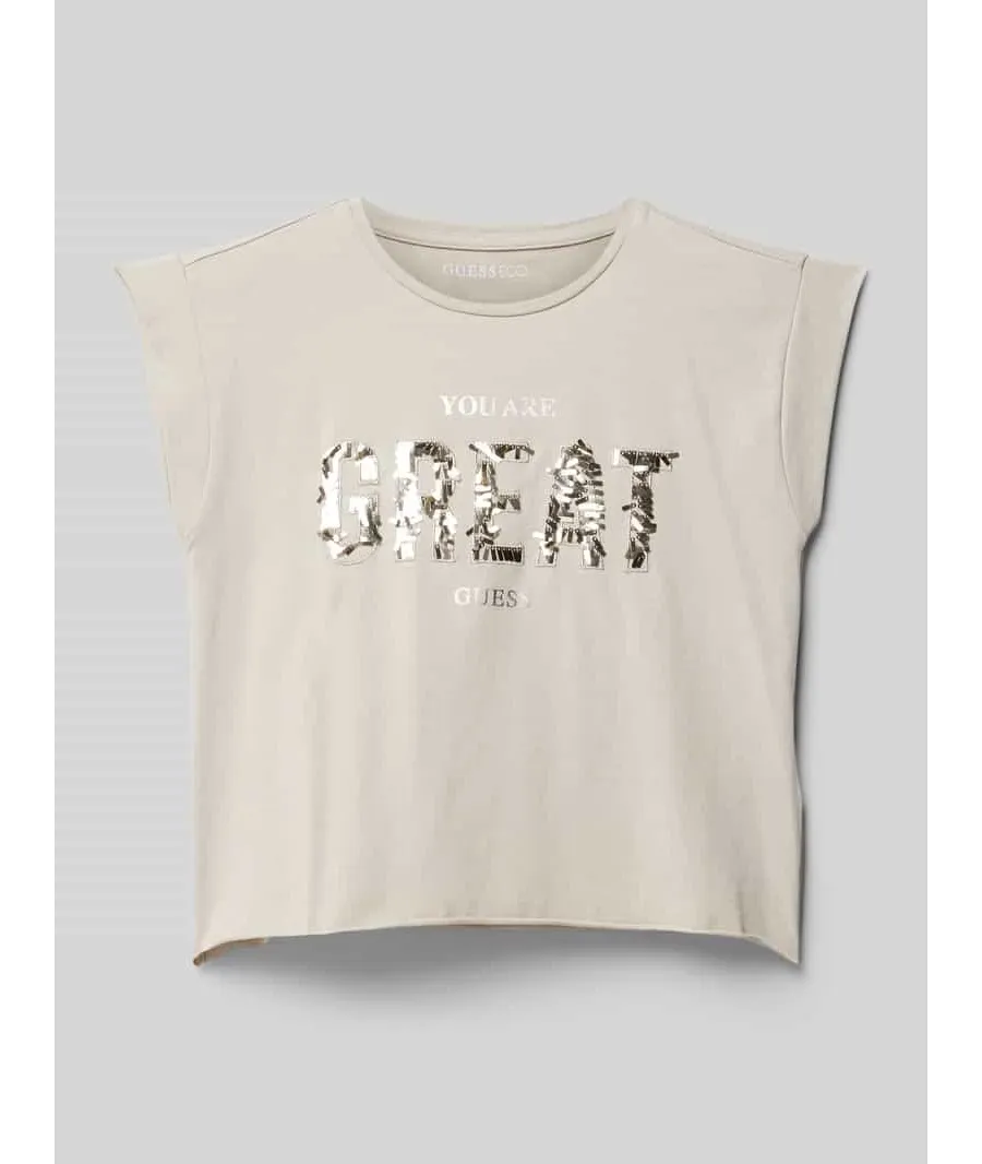 obrazek 1 T-shirt z cekinowym obszyciem