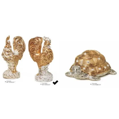 Picture Rooster - figure made of Italian ceramics - Valle d'oro Patchi