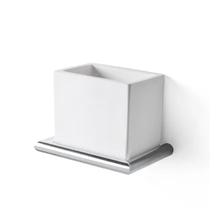 Zdjęcie Włoski montowany do ściany pojemnik na szczoteczki do stylowej łazienki – 3SC