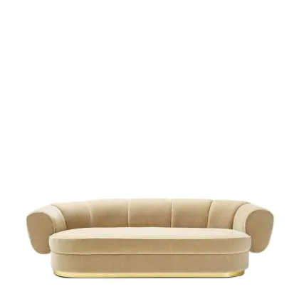 Zdjęcie Piękna trzyosobowa sofa charakteryzująca się falistą linią H.78xL.200xP.102 cm