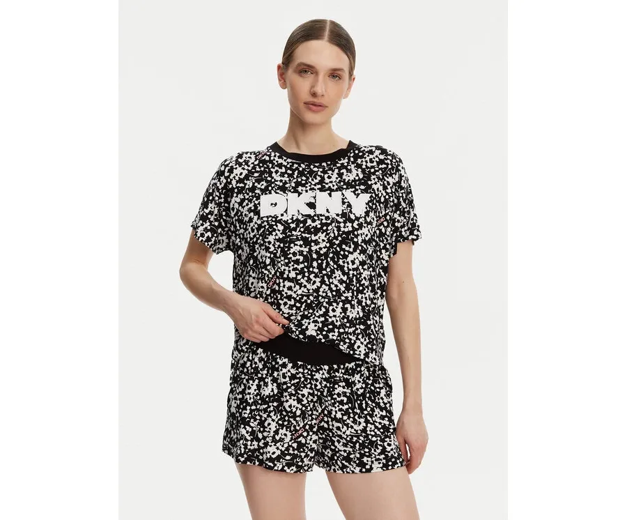 obrazek 1 DKNY Piżama YI80044 Czarny Regular Fit
