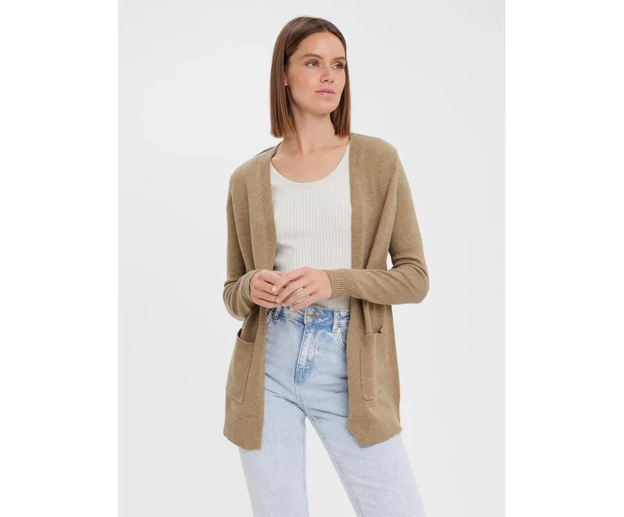 obrazek 1 Vero Moda Kardigan 10269434 Beżowy Regular Fit