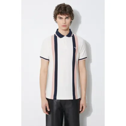 Zdjęcie Barbour polo bawełniane Howdon kolor beżowy wzorzysty MML1366