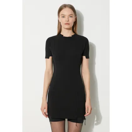 Zdjęcie VETEMENTS sukienka Blackout Cut-Up Mini Dress kolor czarny mini dopasowana WE64DR280B