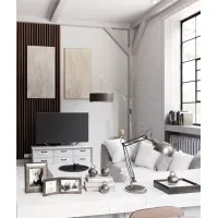 Zdjęcie 275x48x5,9 cm LD (8 lameli orzech klasyczny) panel akustyczny na płycie MDF 19 mm - dekoracja ścienna 3D