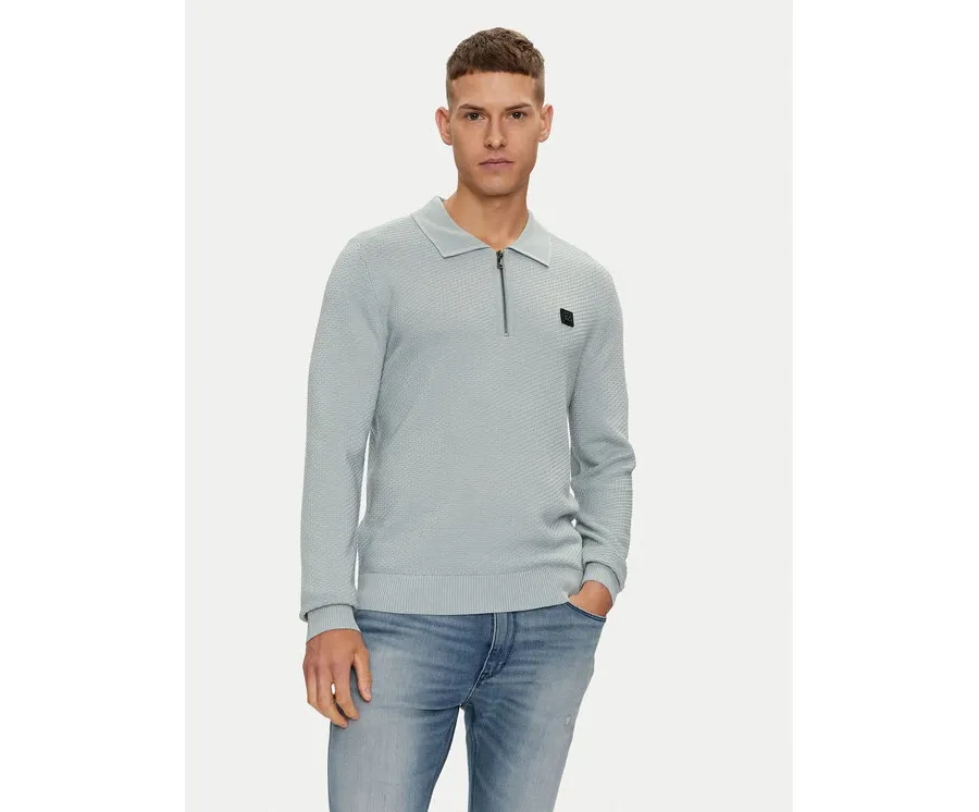 obrazek 1 HUGO Sweter Sastoon 50516640 Szary Slim Fit