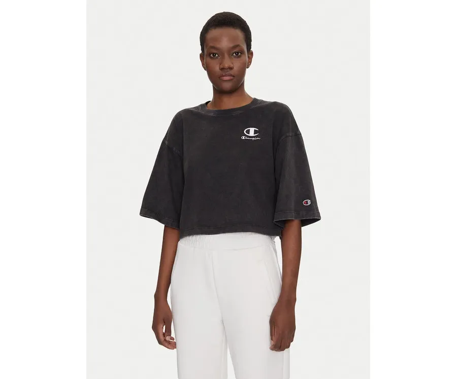 obrazek 1 Champion T-Shirt 118023 Czarny Relaxed Fit
