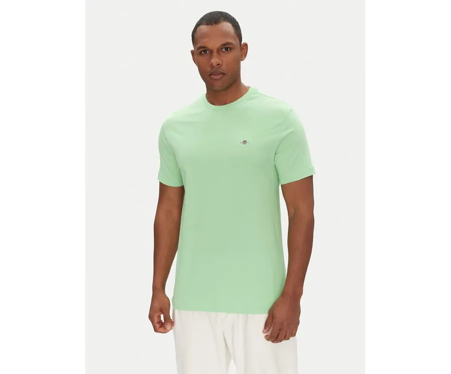 obrazek 1 Gant T-Shirt Shield 2003184 Zielony Regular Fit