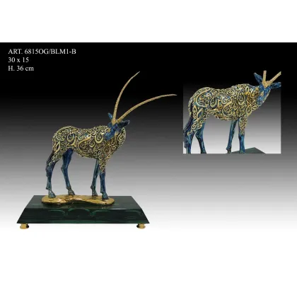 Zdjęcie Stylowa pozłacana statuetka antylopy