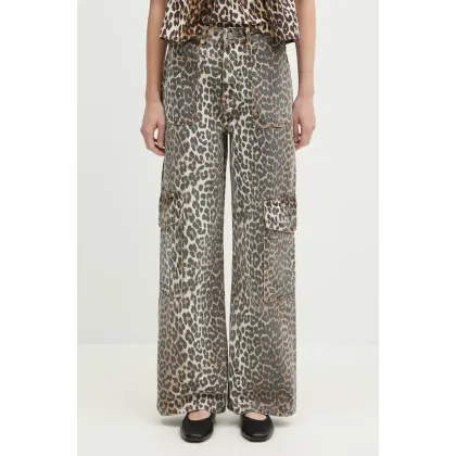 Zdjęcie GANNI jeansy Print Denim Angi damskie high waist J1676