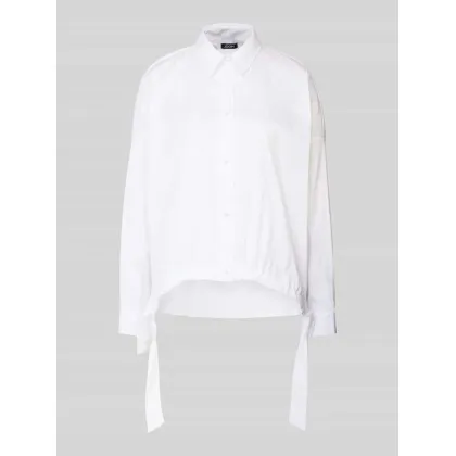 Zdjęcie Bluzka koszulowa o kroju regular fit z wiązanymi detalami model ‘Betty’