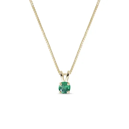 Zdjęcie Złoty naszyjnik z szmaragdem KLENOTA