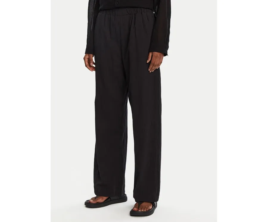 obrazek 1 Seafolly Spodnie materiałowe Crinkle 55430-PA Czarny Relaxed Fit