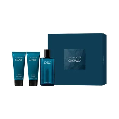 Zdjęcie Davidoff Cool Water - Zestaw (woda toaletowa + żel pod prysznic + balsam po goleniu)