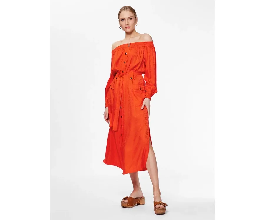 obrazek 1 TWINSET Sukienka letnia 231TT2141 Pomarańczowy Regular Fit