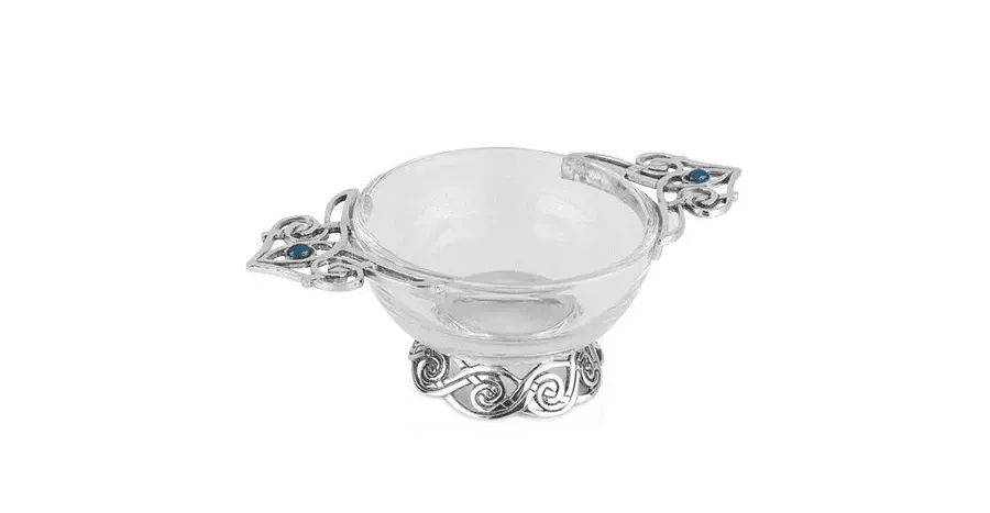 obrazek 1 Stylowa szklana czarka Quaich – wyjątkowy prezent w szkockim stylu na specjalną okazję