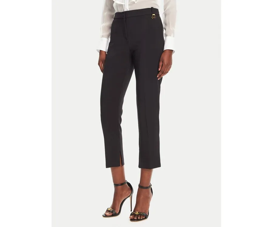 obrazek 1 Elisabetta Franchi Chinosy PA-098-52E2-V320 Czarny Regular Fit