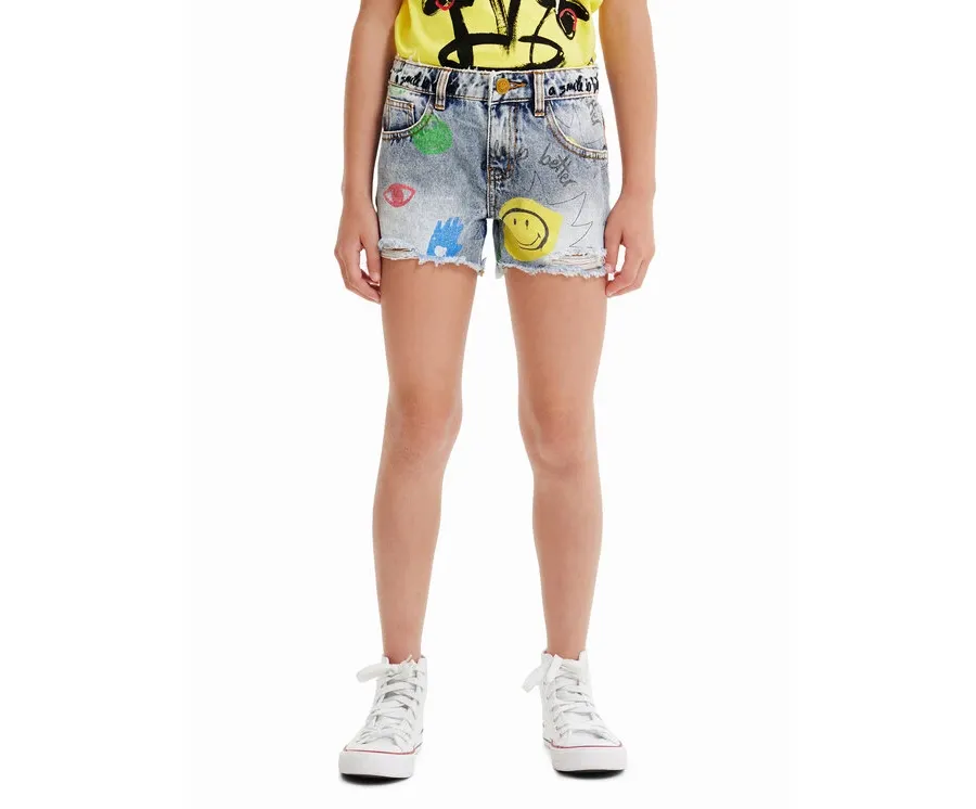 obrazek 1 Desigual Szorty jeansowe 23SGDD10 Niebieski Regular Fit