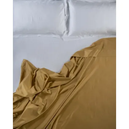 Zdjęcie Prześcieradło Seitan z satyny bawełnianej do sypialni