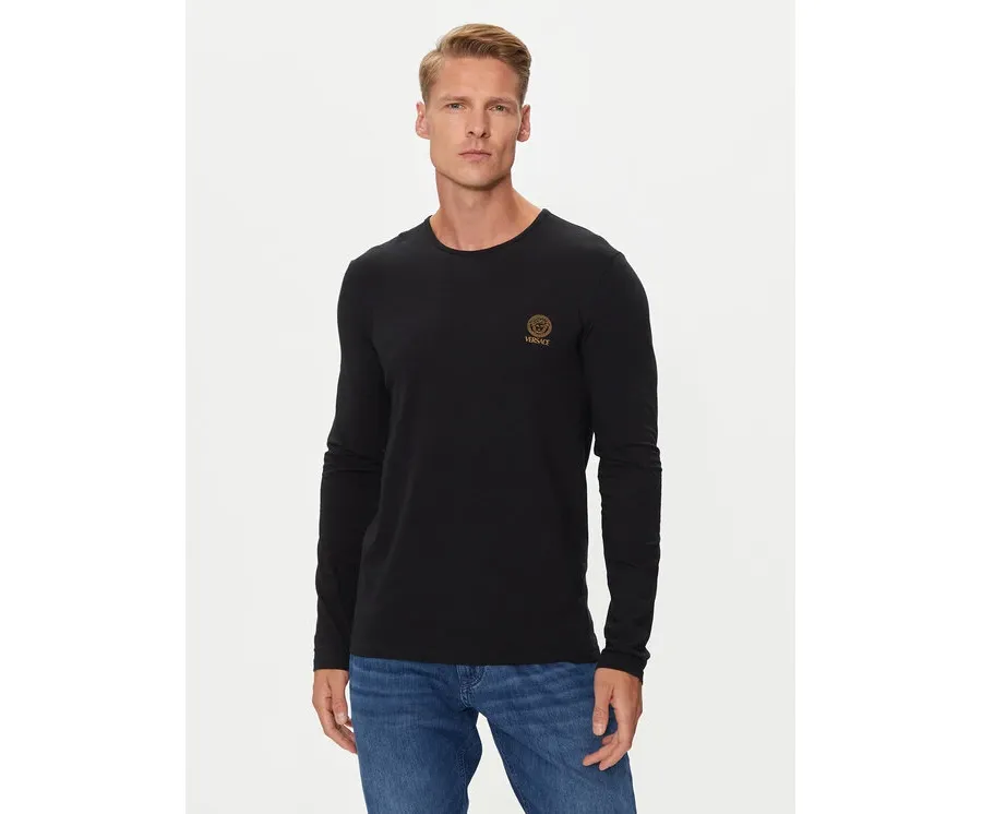 obrazek 1 Versace Longsleeve AUU01007 1A10011 Czarny Regular Fit