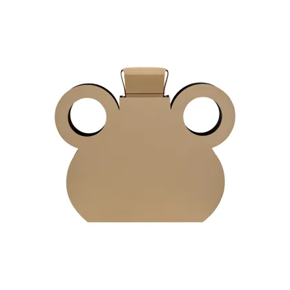 Zdjęcie Luksusowy skórzany wazon Otto 9x42xH38 cm w stylowym kolorze cappuccino