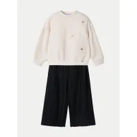 Zdjęcie Mayoral Komplet bluza i spodnie materiałowe 4551 Beżowy Regular Fit