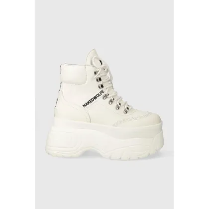 Zdjęcie Naked Wolfe buty skórzane Spike kolor biały