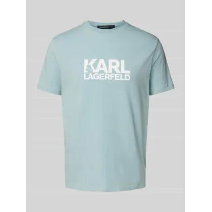 Zdjęcie KARL LAGERFELD T-Shirt 755087 551235 Błękitny Regular Fit