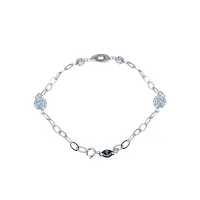 Zdjęcie Bogata bransoletka ze skręconymi centralnymi błyszczącymi i cyrkoniowymi kulami